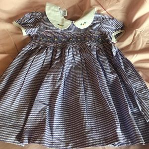 Purple smocked dress